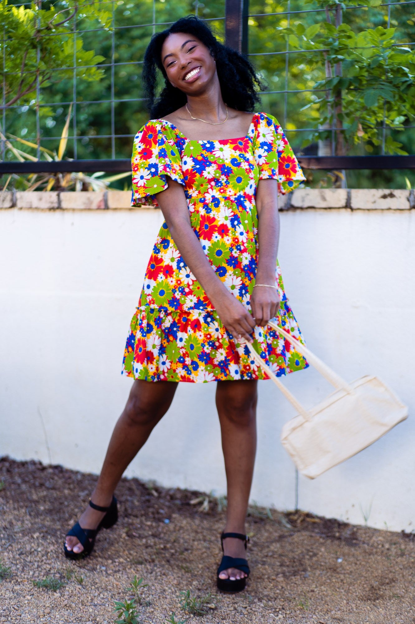 retro floral mini dress Retro Floral Mini Dress (Largre)